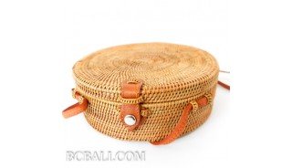 Handbag Circle Original Rattan Balinese Hand Woven